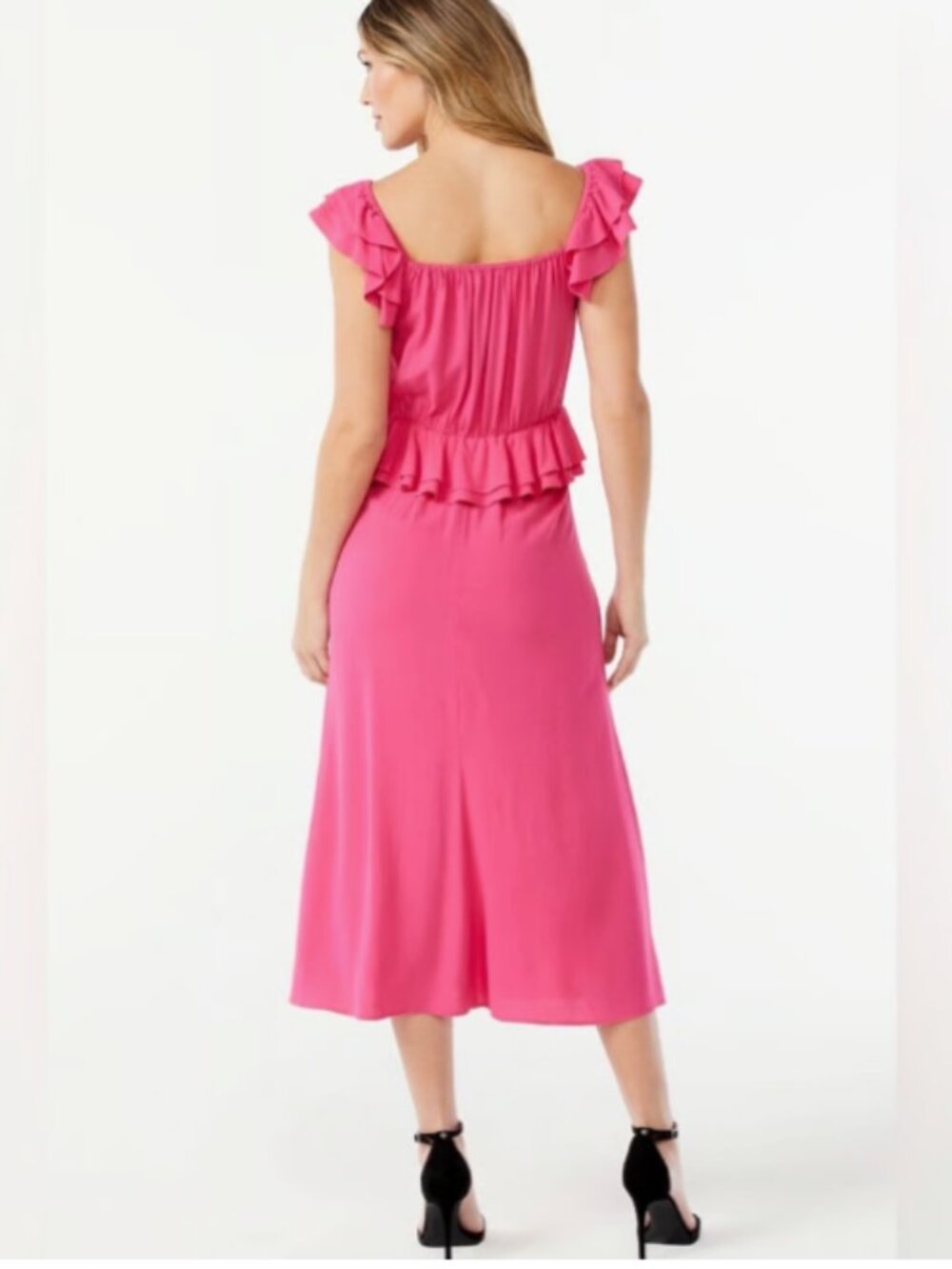 Sofia Vergara Women's Ruffle Sweetheart Midi Dress Size 3X NWT - Picture 3 of 14